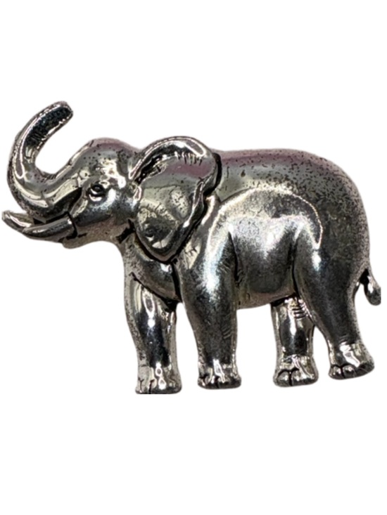 DK Jewelry - Vintage Silver Elephant Brooch 2" x 1 3/4"